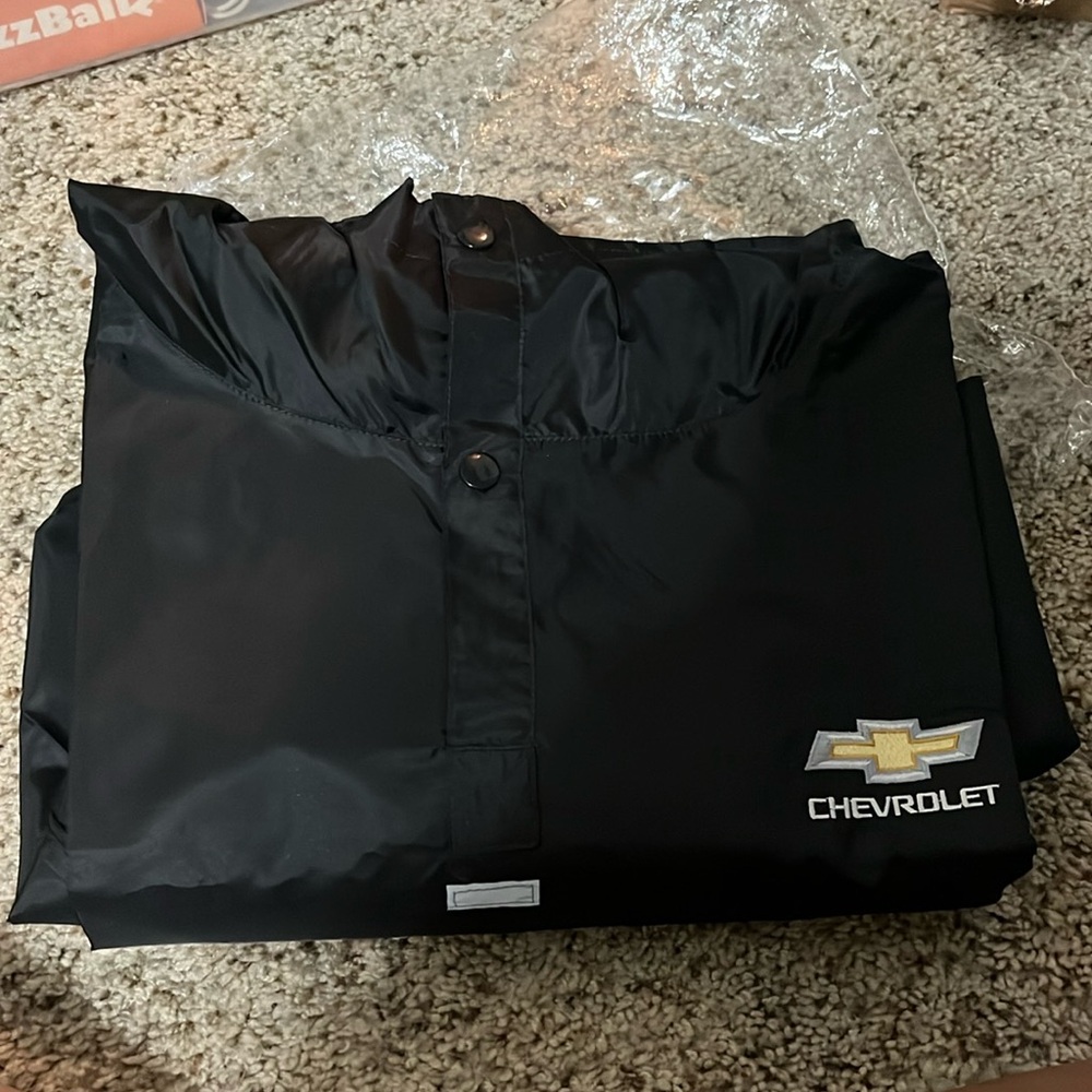 Chevrolet Packable Poncho in Black with Reflectors